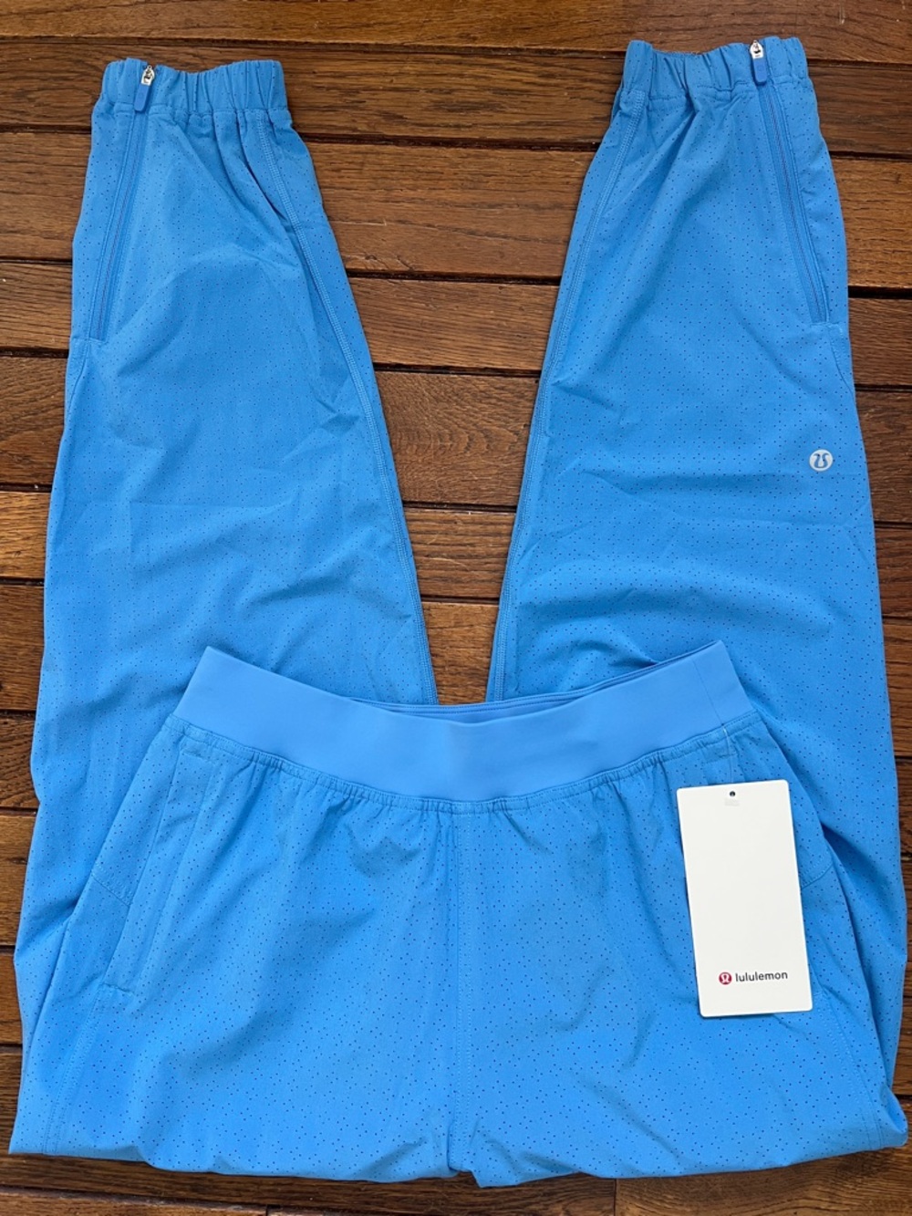 Lululemon Pool Party Blue Adapted State Perforated HR Joggers Size 6 NWT - Picture 2 of 8